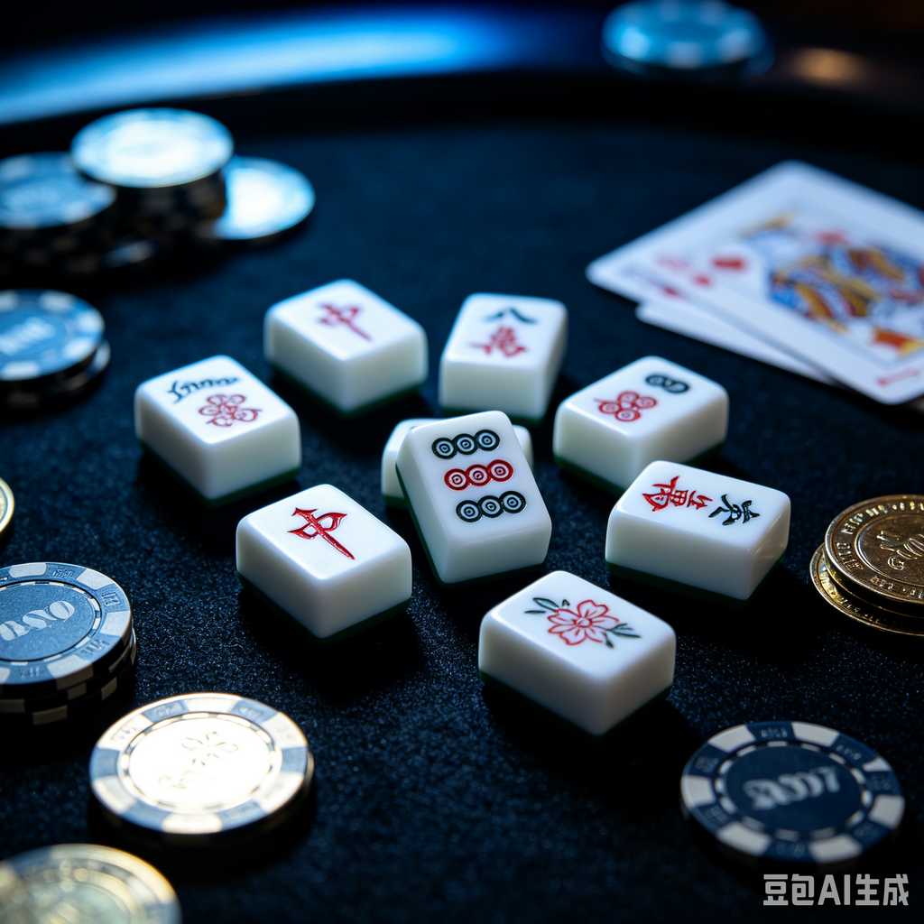 carved pattern mahjong set